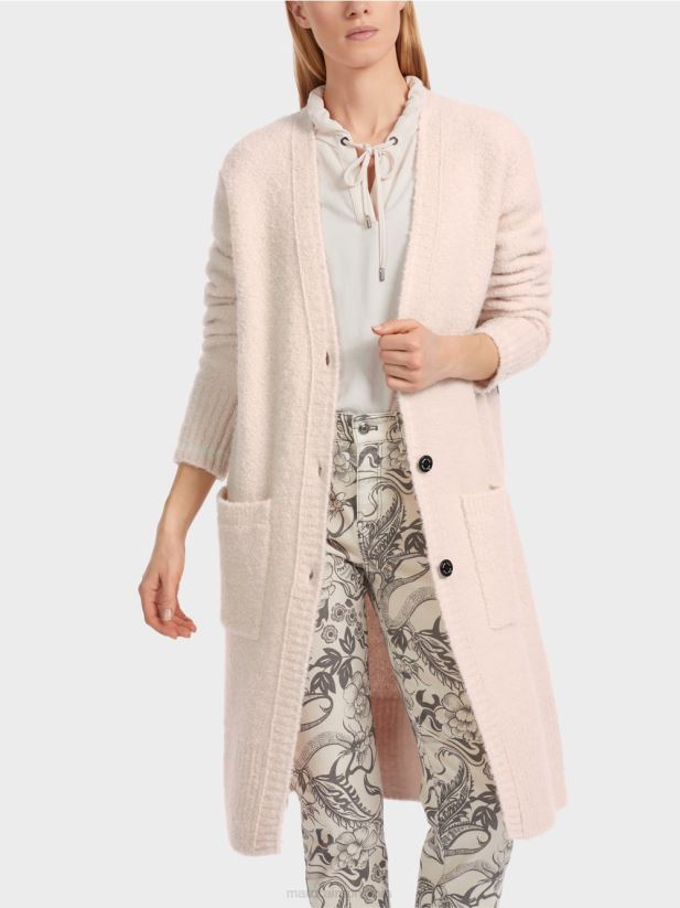 palton tricotat „rethink together”. Marc Cain floare de migdal îmbrăcăminte 4826HH220