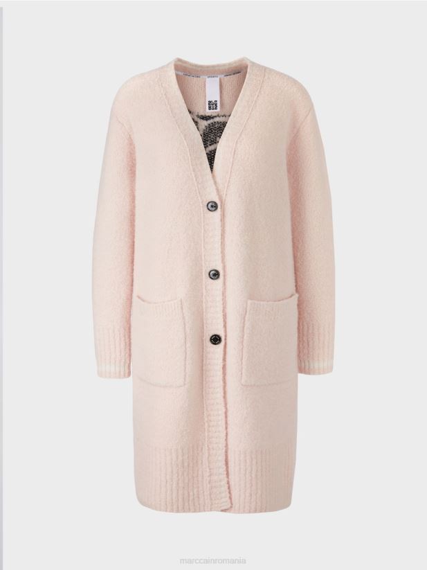 palton tricotat „rethink together”. Marc Cain floare de migdal îmbrăcăminte 4826HH220