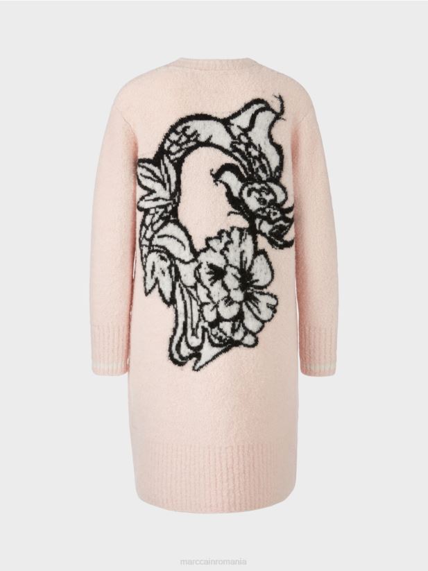 palton tricotat „rethink together”. Marc Cain floare de migdal îmbrăcăminte 4826HH220