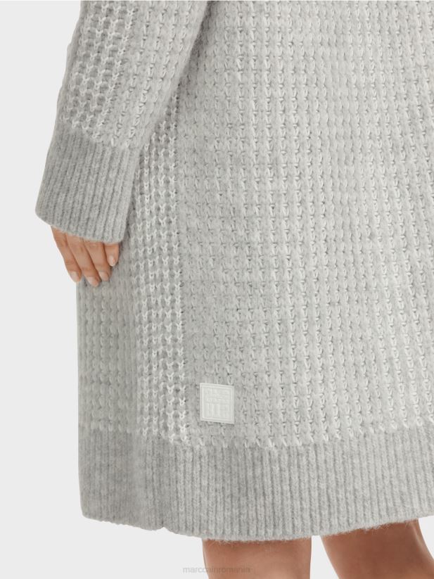 palton tricotat tricotat in germania Marc Cain gri argintiu îmbrăcăminte 4826HH256