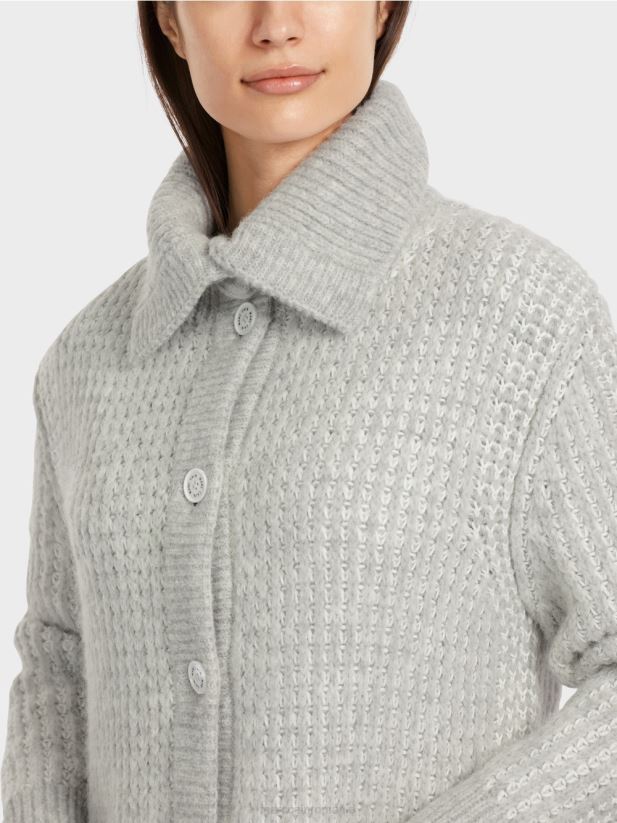 palton tricotat tricotat in germania Marc Cain gri argintiu îmbrăcăminte 4826HH256