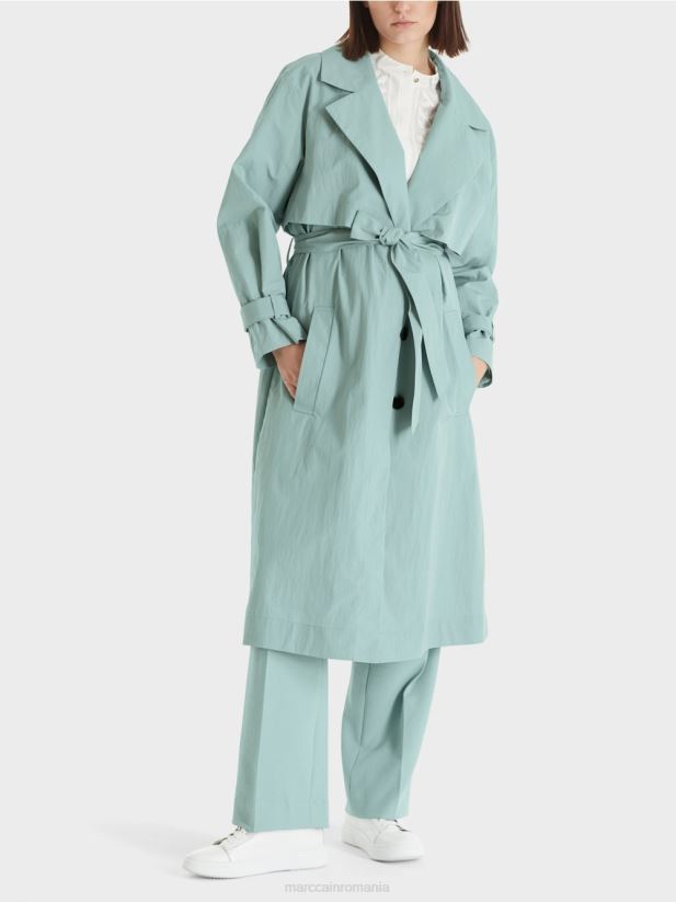 trenci cu aspect sifonat Marc Cain albastru închis la cer îmbrăcăminte 4826HH265