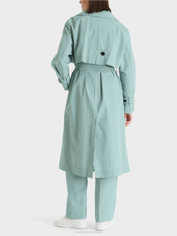 trenci cu aspect sifonat Marc Cain albastru închis la cer îmbrăcăminte 4826HH265