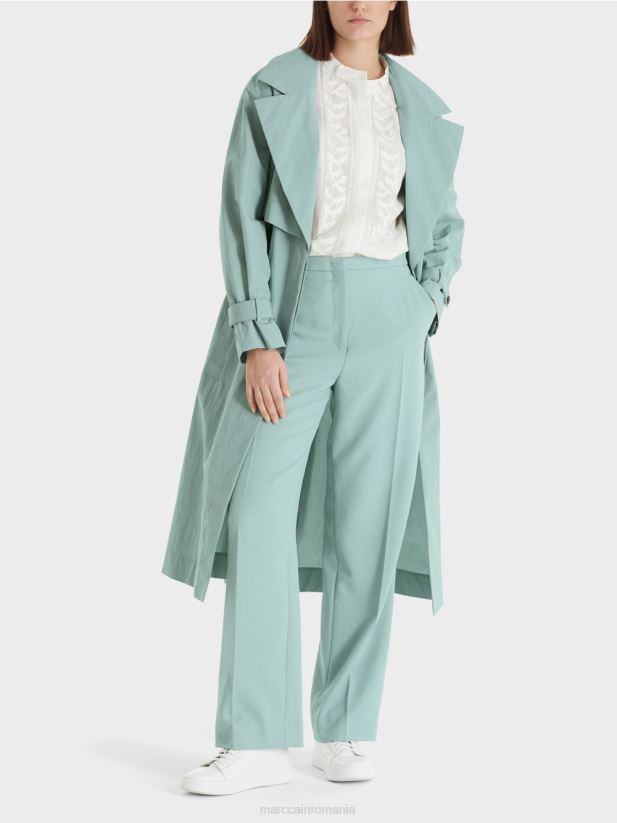 trenci cu aspect sifonat Marc Cain albastru închis la cer îmbrăcăminte 4826HH265