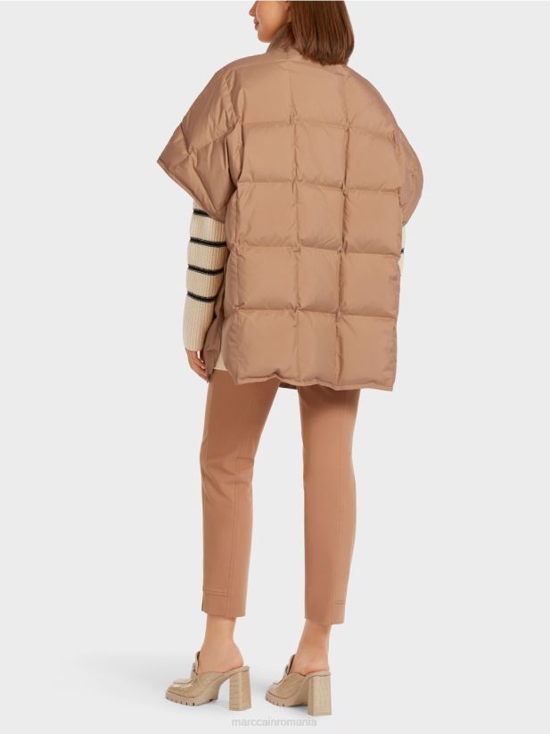 vestă matlasată Marc Cain cămilă îmbrăcăminte 4826HH296