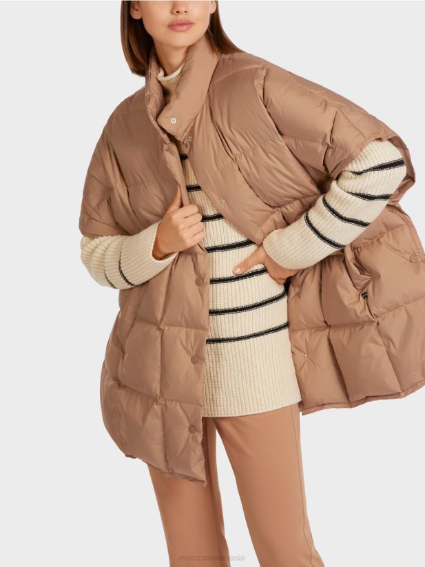 vestă matlasată Marc Cain cămilă îmbrăcăminte 4826HH296