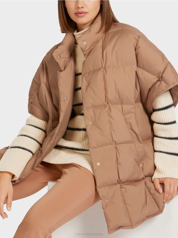 vestă matlasată Marc Cain cămilă îmbrăcăminte 4826HH296