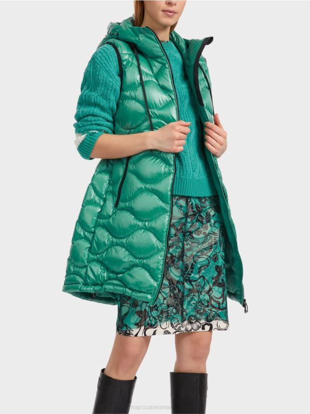 vestă matlasată lungă „rethink together”. Marc Cain smalț îmbrăcăminte 4826HH216