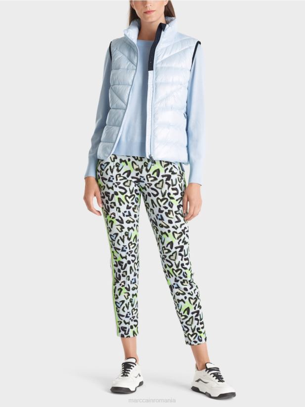 vestă matlasată „regândește împreună”. Marc Cain albastru pudra moale îmbrăcăminte 4826HH260