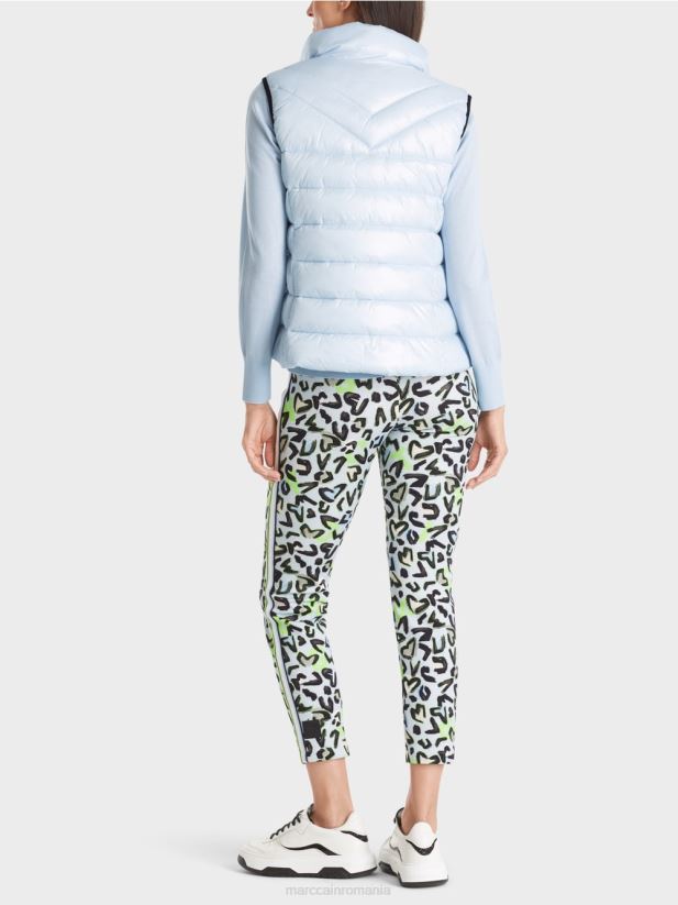 vestă matlasată „regândește împreună”. Marc Cain albastru pudra moale îmbrăcăminte 4826HH260