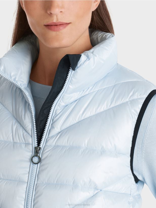 vestă matlasată „regândește împreună”. Marc Cain albastru pudra moale îmbrăcăminte 4826HH260