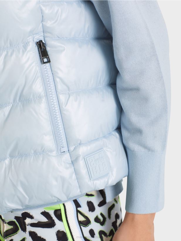 vestă matlasată „regândește împreună”. Marc Cain albastru pudra moale îmbrăcăminte 4826HH260