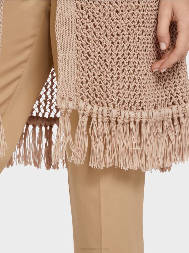 vestă tricotată „regândește împreună”. Marc Cain nisip adânc îmbrăcăminte 4826HH271