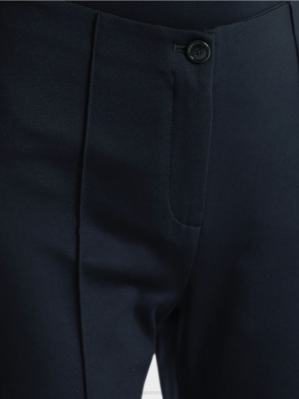 Pantaloni 7/8 din jerseu fin Marc Cain albastru miezul nopții îmbrăcăminte 4826HH743