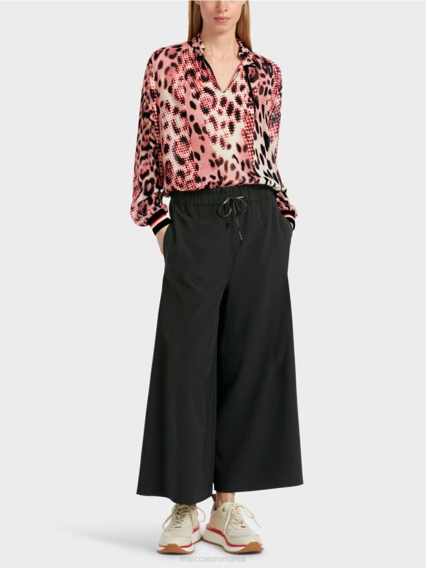 Pantaloni evazați 7/8 willmar Marc Cain negru îmbrăcăminte 4826HH539