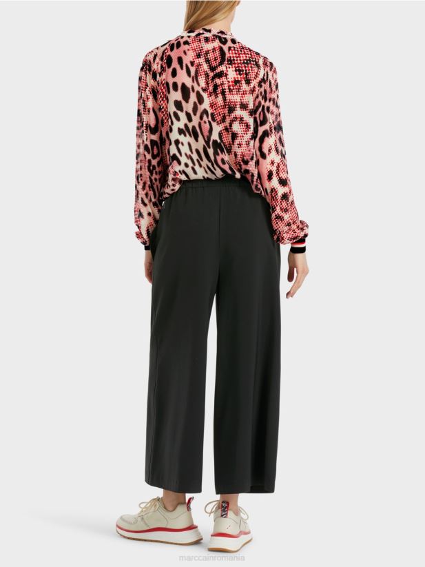 Pantaloni evazați 7/8 willmar Marc Cain negru îmbrăcăminte 4826HH539