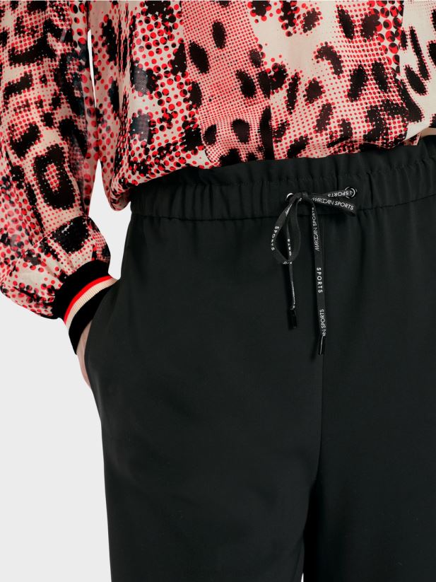 Pantaloni evazați 7/8 willmar Marc Cain negru îmbrăcăminte 4826HH539