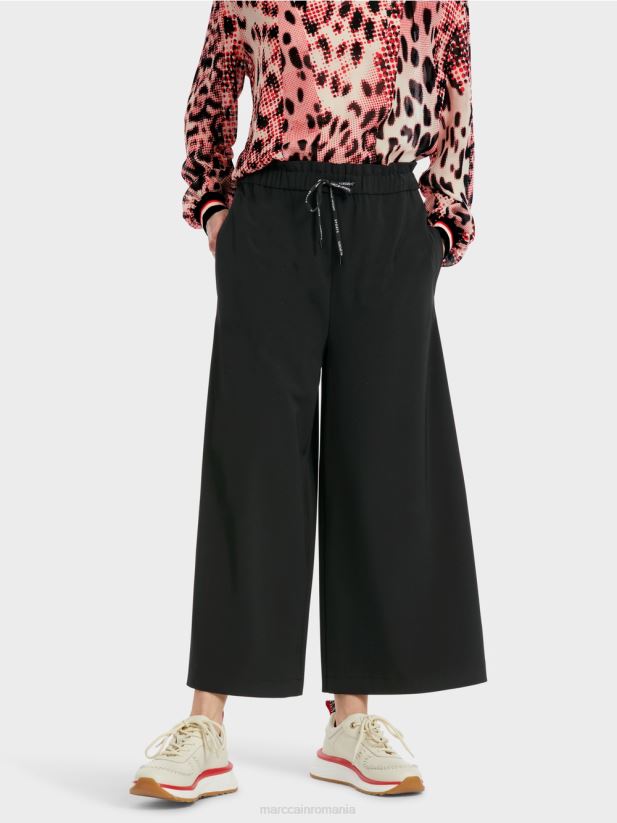 Pantaloni evazați 7/8 willmar Marc Cain negru îmbrăcăminte 4826HH539