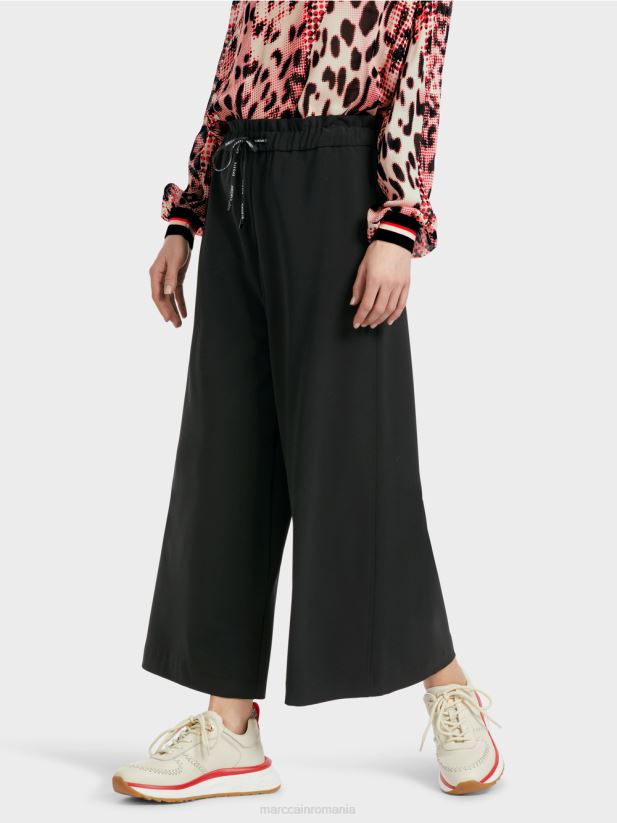 Pantaloni evazați 7/8 willmar Marc Cain negru îmbrăcăminte 4826HH539