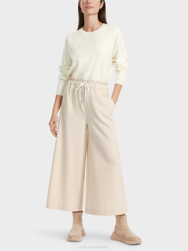 Pantaloni evazați 7/8 willmar Marc Cain stâncă moale de lună îmbrăcăminte 4826HH560