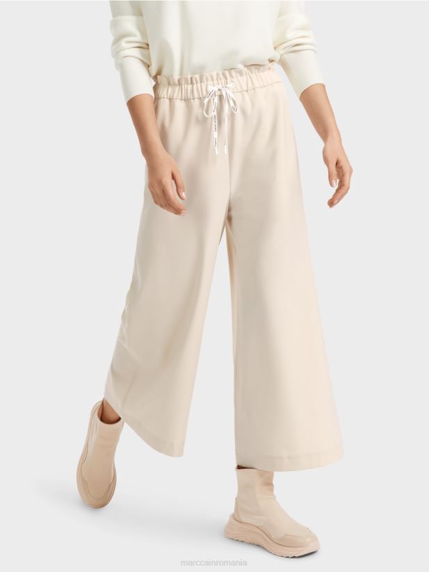 Pantaloni evazați 7/8 willmar Marc Cain stâncă moale de lună îmbrăcăminte 4826HH560