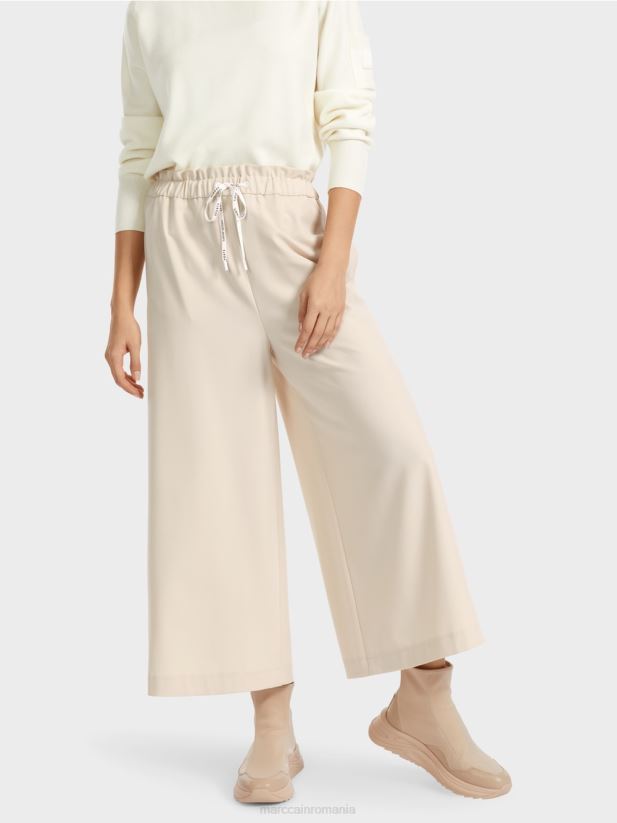 Pantaloni evazați 7/8 willmar Marc Cain stâncă moale de lună îmbrăcăminte 4826HH560