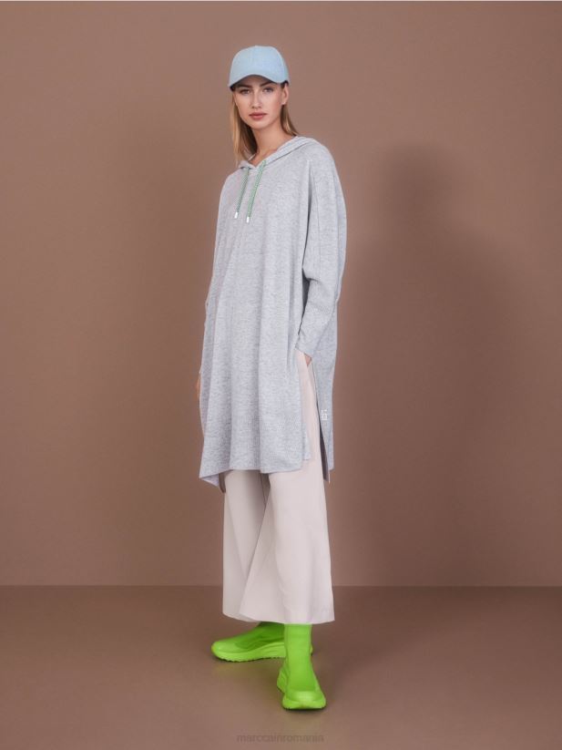 Pantaloni evazați 7/8 willmar Marc Cain stâncă moale de lună îmbrăcăminte 4826HH560