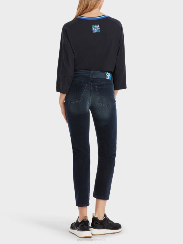 blugi silea cu cinci buzunare Marc Cain albastru miezul nopții îmbrăcăminte 4826HH544
