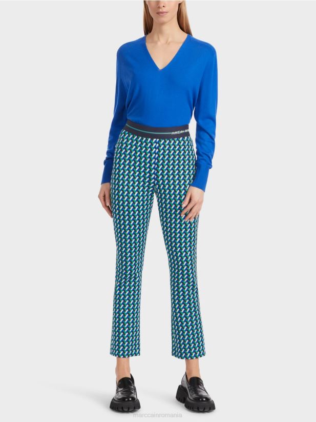 fengyi pantaloni îngusti cu picioare drepte Marc Cain smalț îmbrăcăminte 4826HH542