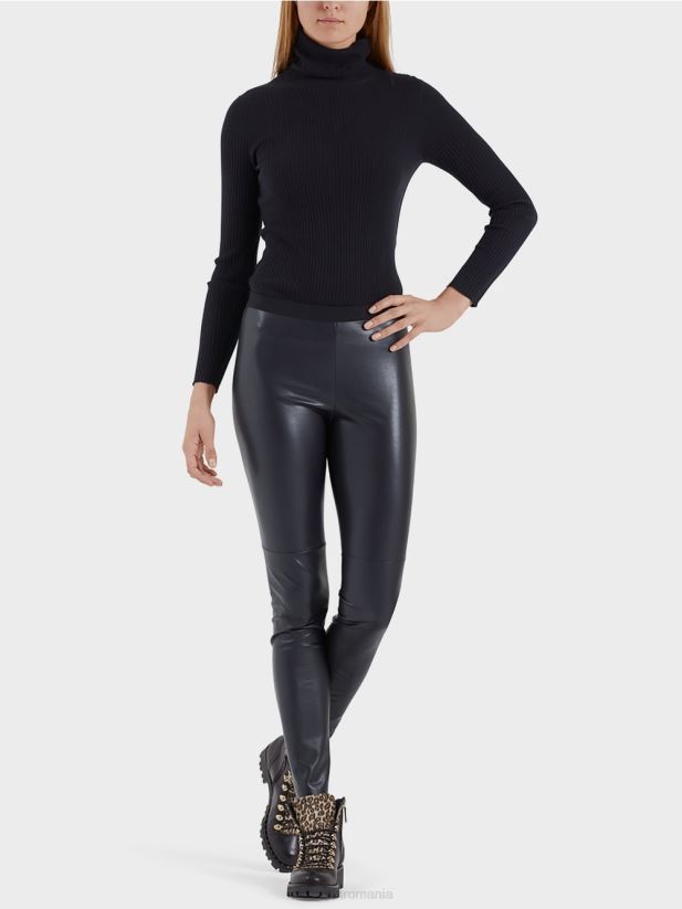 jambiere din piele artificiala Marc Cain albastru miezul nopții îmbrăcăminte 4826HH744