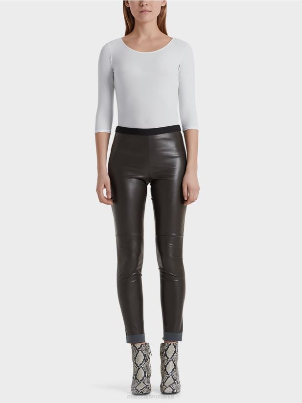 jambiere din piele artificiala Marc Cain moro îmbrăcăminte 4826HH747