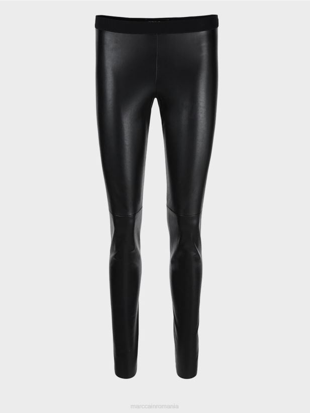 jambiere din piele artificiala Marc Cain negru îmbrăcăminte 4826HH745