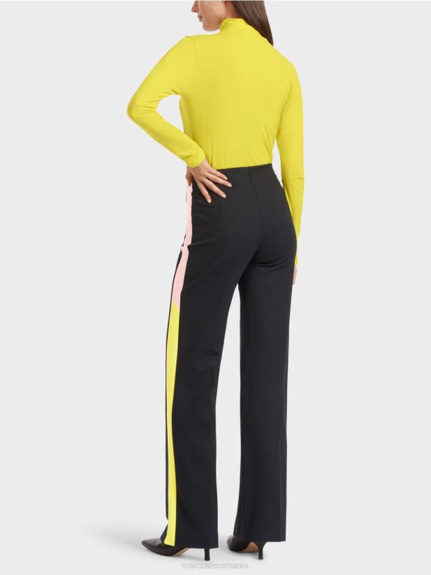 înfășurator de pantaloni cu dungi împletite Marc Cain negru îmbrăcăminte 4826HH592