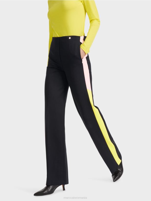 înfășurator de pantaloni cu dungi împletite Marc Cain negru îmbrăcăminte 4826HH592