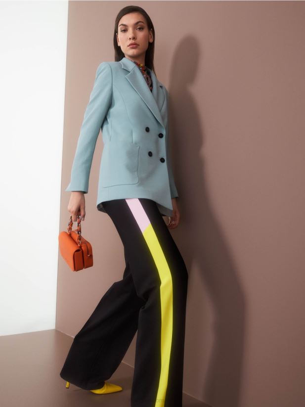 înfășurator de pantaloni cu dungi împletite Marc Cain negru îmbrăcăminte 4826HH592