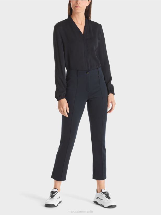 pantaloni Sydney cu cute Marc Cain marina îmbrăcăminte 4826HH572