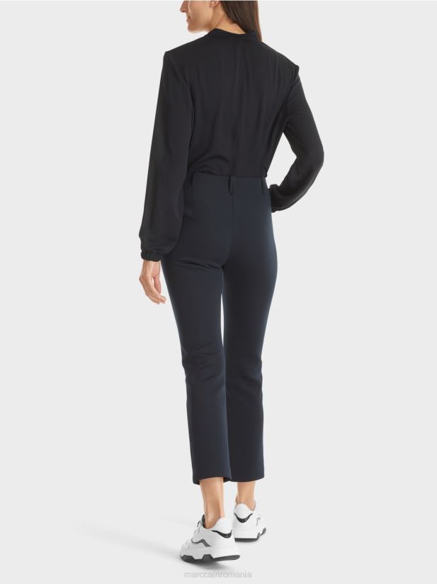 pantaloni Sydney cu cute Marc Cain marina îmbrăcăminte 4826HH572