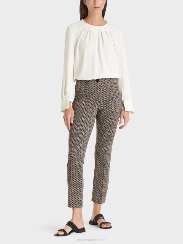 pantaloni Sydney cu model grafic Marc Cain negru îmbrăcăminte 4826HH725