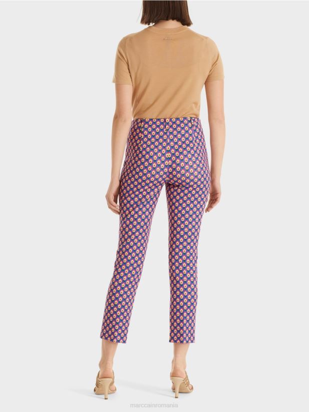 pantaloni Sydney cu model grafic Marc Cain roz pop îmbrăcăminte 4826HH569