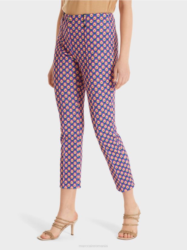 pantaloni Sydney cu model grafic Marc Cain roz pop îmbrăcăminte 4826HH569