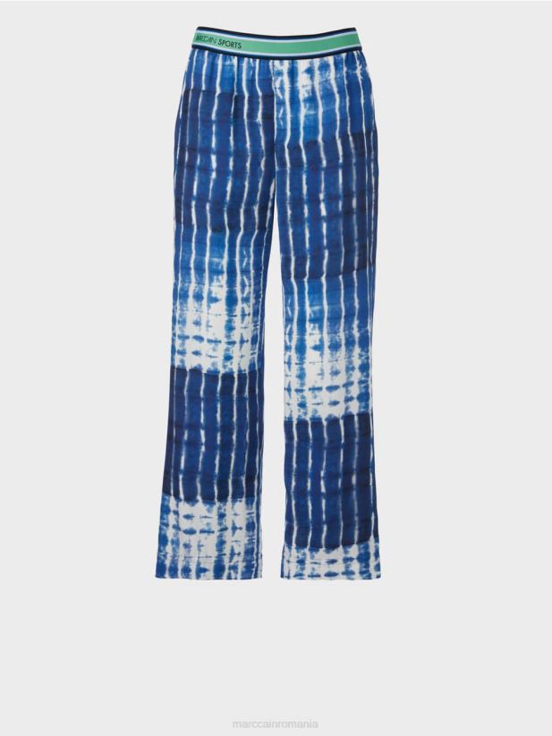 pantaloni batik casual Marc Cain albastru miezul nopții îmbrăcăminte 4826HH602