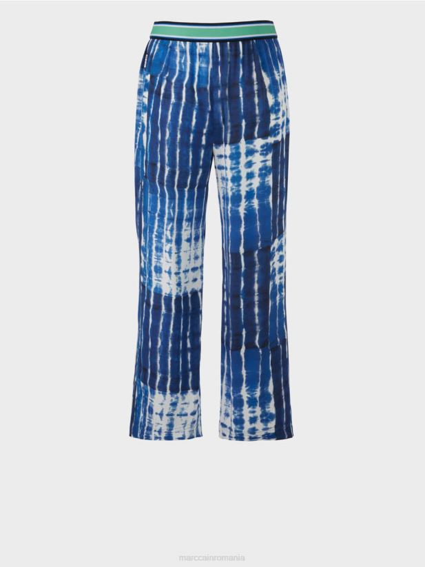 pantaloni batik casual Marc Cain albastru miezul nopții îmbrăcăminte 4826HH602
