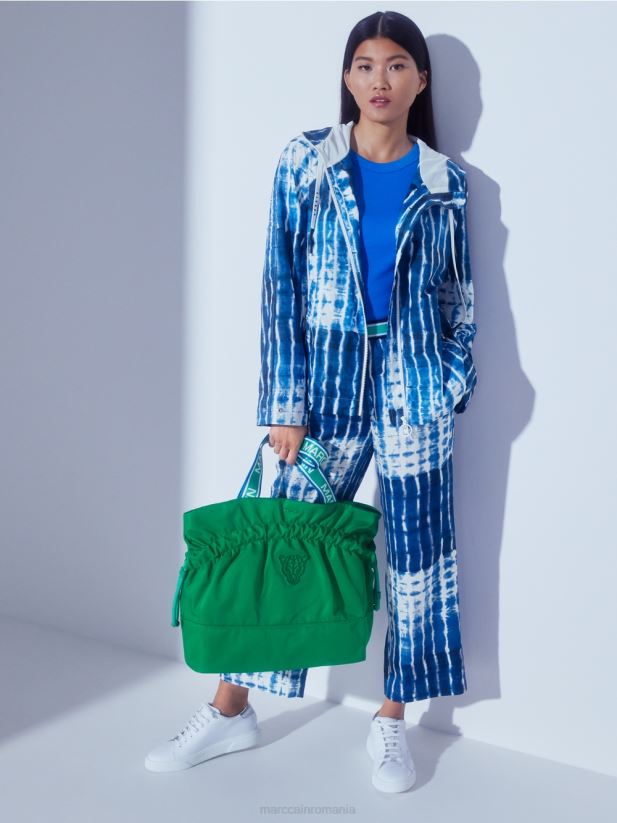 pantaloni batik casual Marc Cain albastru miezul nopții îmbrăcăminte 4826HH602