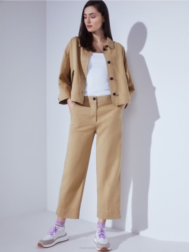 pantaloni casual Marc Cain maro lut deschis îmbrăcăminte 4826HH683