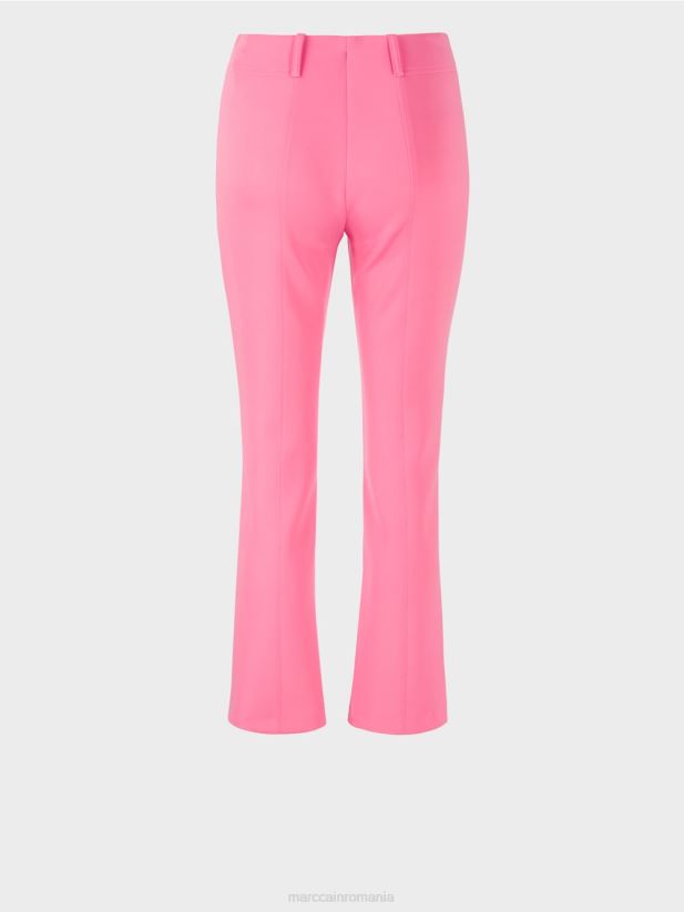 pantaloni clasici cu cute presate Marc Cain roz aprins îmbrăcăminte 4826HH703