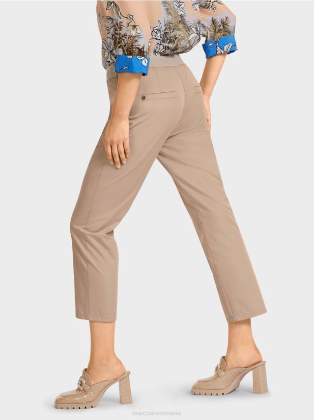 pantaloni cu bandă elastică în talie Marc Cain moale taupe îmbrăcăminte 4826HH687