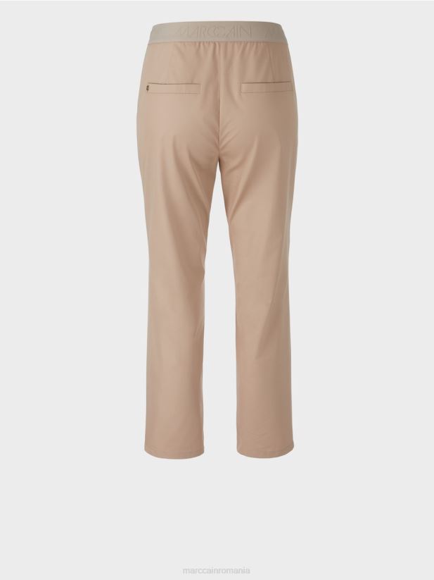 pantaloni cu bandă elastică în talie Marc Cain moale taupe îmbrăcăminte 4826HH687