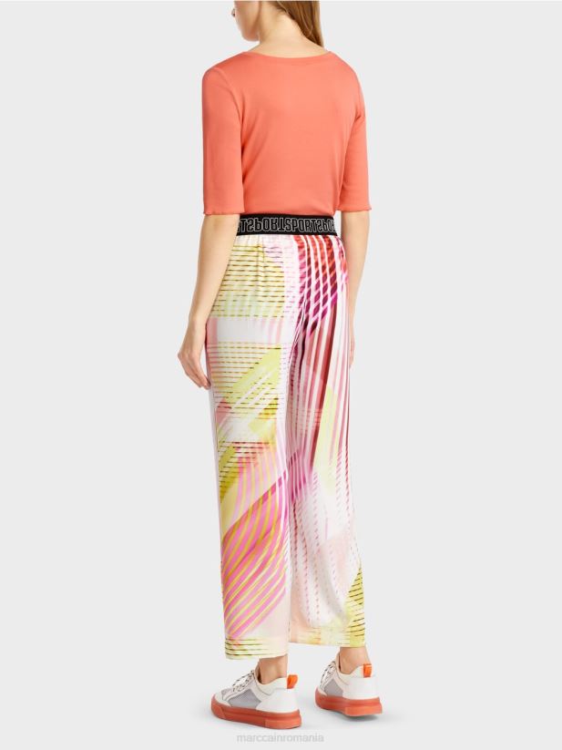 pantaloni cu dungi colorate într-o potrivire casual Marc Cain var usor îmbrăcăminte 4826HH616