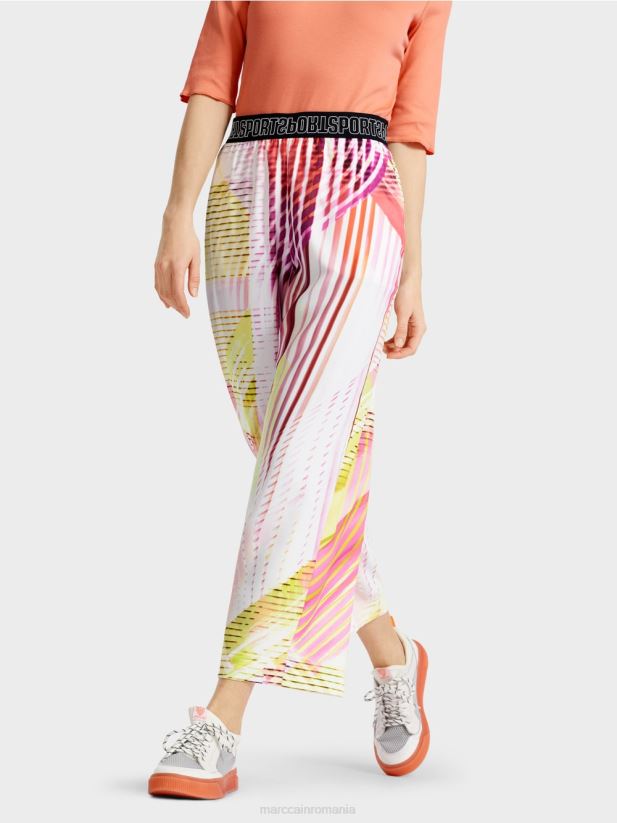 pantaloni cu dungi colorate într-o potrivire casual Marc Cain var usor îmbrăcăminte 4826HH616