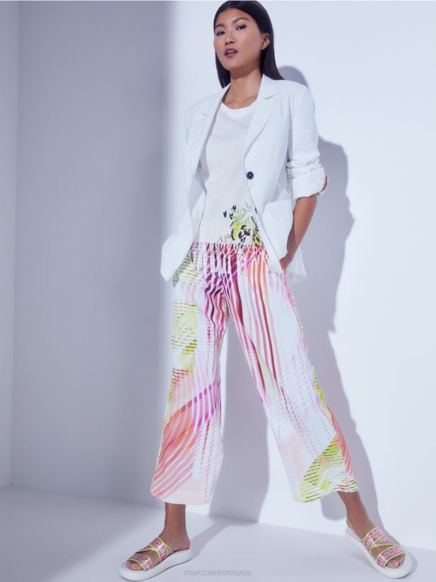 pantaloni cu dungi colorate într-o potrivire casual Marc Cain var usor îmbrăcăminte 4826HH616